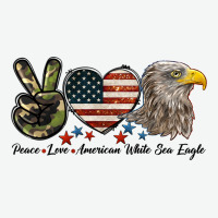 Peace Love American White Sea Eagle Urban Heavy Tee | Teevron