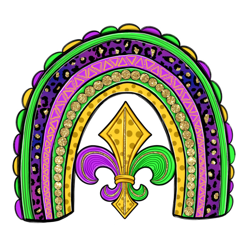 Mardi Gras Fleur De Lis Rainbow Ladies Tee by JahusDesignShop | Teevron