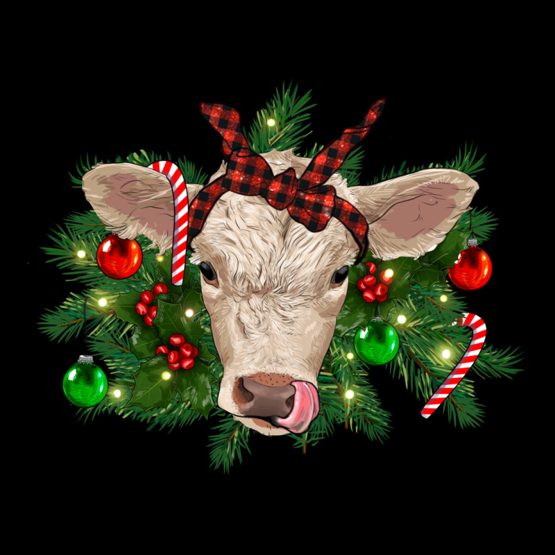 Christmas Charolais Calf Ladies Tee by RanaPortraitStore | Teevron