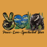 Peace Love Spectacled Bear Urban Heavy Tee | Teevron