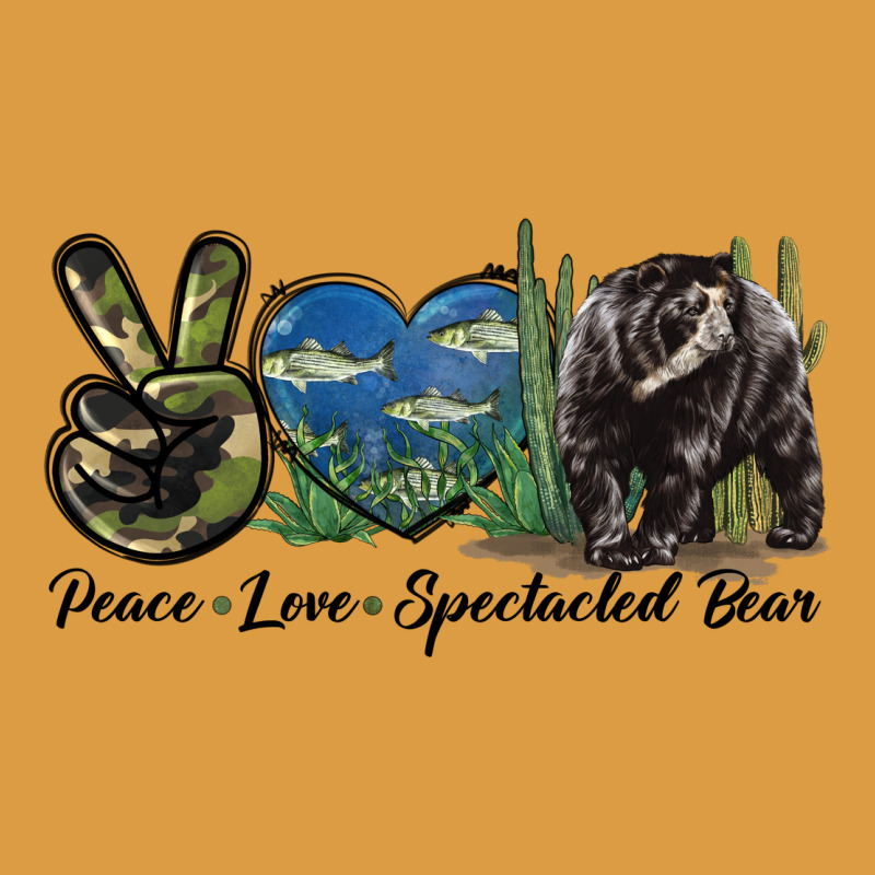 Peace Love Spectacled Bear Urban Heavy Tee by LillyAllenDesigns | Teevron