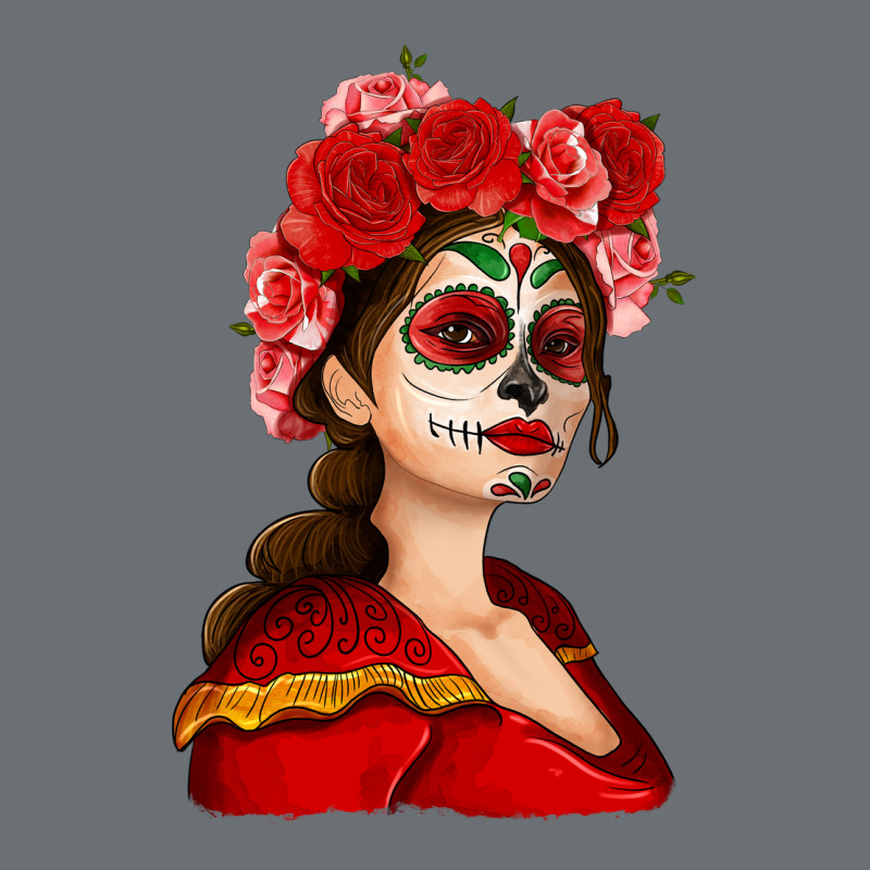 Sugar Skull Girl Premium Hoodie by NancyCooperArtShop | Teevron