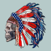 American Indian Headdress With Skull Heavy Core Tee | Teevron