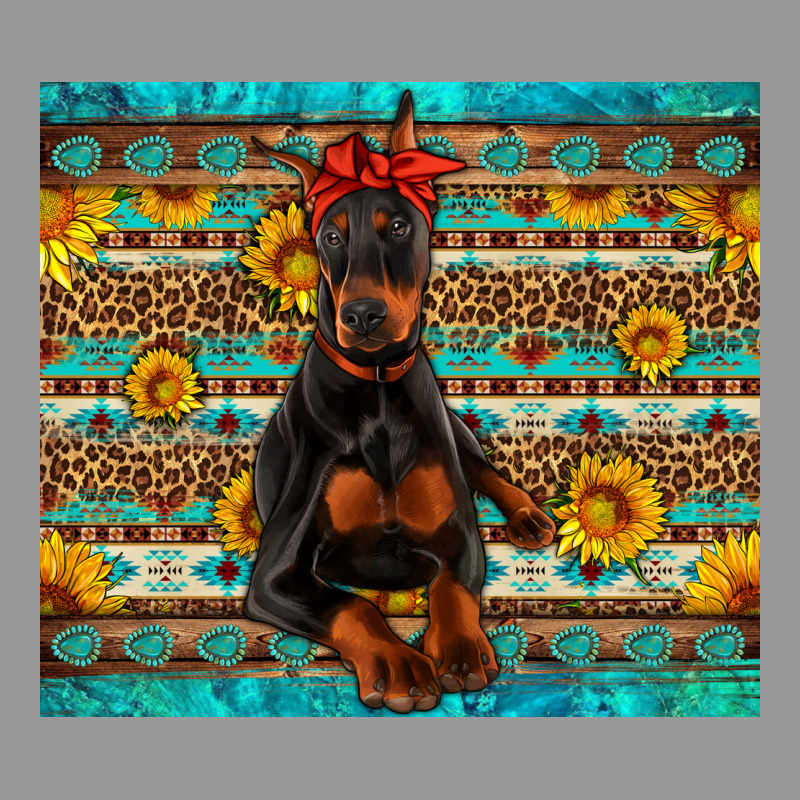 Doberman With Western Background Vintage Hoodie by Artiststas | Teevron