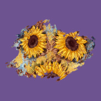 Sunflower Glitter Leather Patch Vintage Tee | Teevron