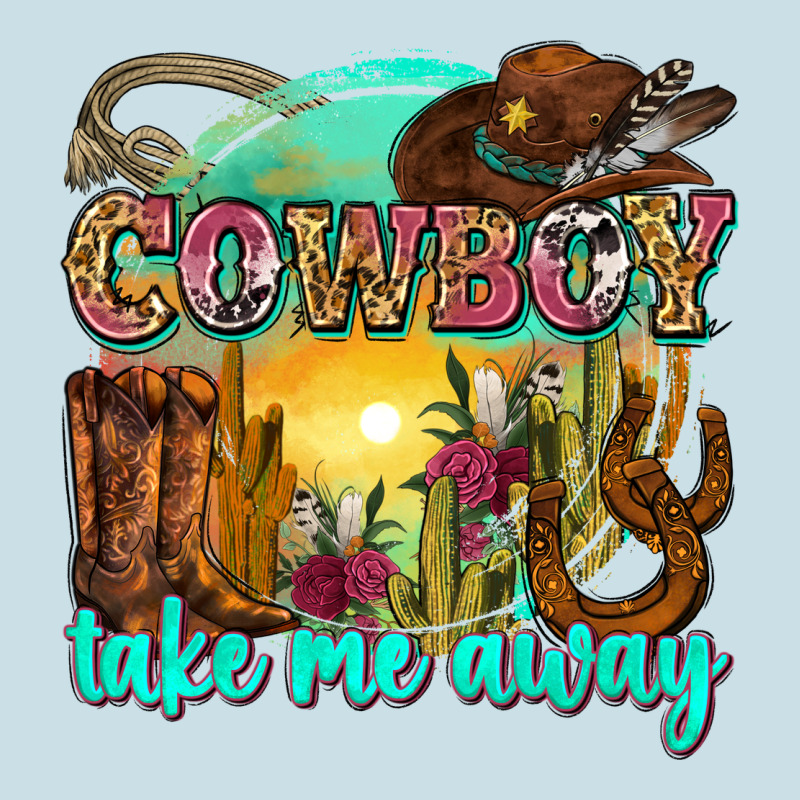 Cowboy Take Me Away Ladies Tee by Zillion Design Studio | Teevron