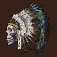 Skull With Indian Headdress Heavy Core Tee | Teevron