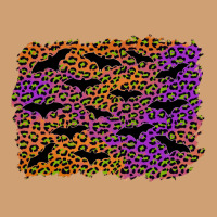 Halloween Leopard Bat Background Vintage Tee | Teevron