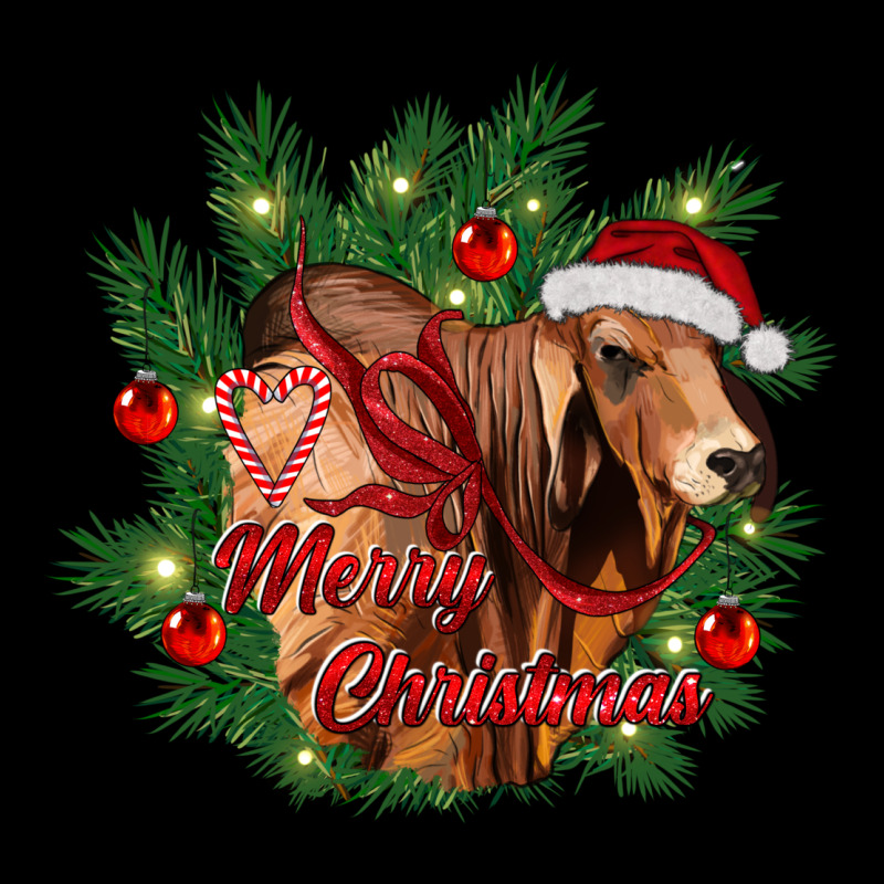 Merry Christmas Brahman Bull Ladies Tee by RanaPortraitStore | Teevron
