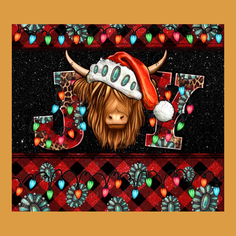 Joy Shaggy Cow Christmas Urban Heavy Tee by Jasminsmagicworld | Teevron