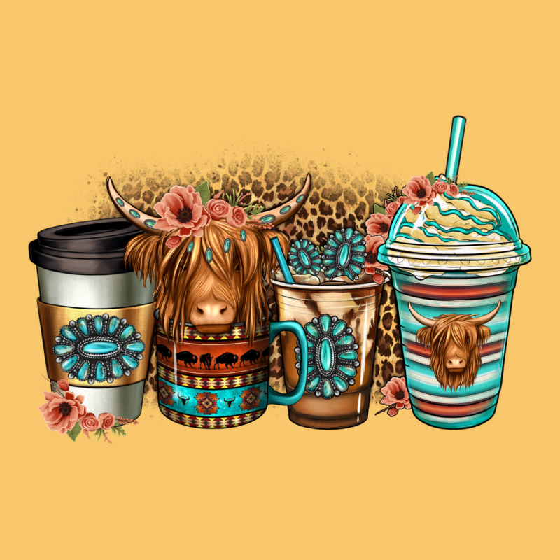 Serape Floral Longhaired Cow Coffee Cups Vintage Hoodie by Jasminsmagicworld | Teevron