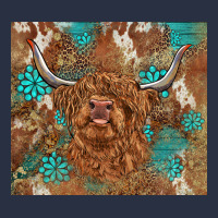 Highland Cow Turquoise Gemstones Western Patterns Heavyweight Sweatshirt | Teevron