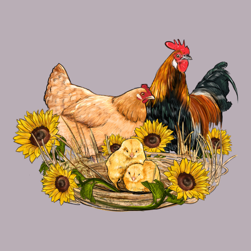 Western Coop Animals Farm Chicken Chick Rooster Sunflowers Vintage Tee by Artiststas | Teevron