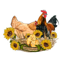 western coop animals farm chicken chick rooster sunflowers | Teevron
