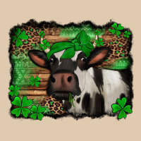 St Patricks Cow With Leopard Background Holstein Cow Heavyweight Sweatshirt | Teevron