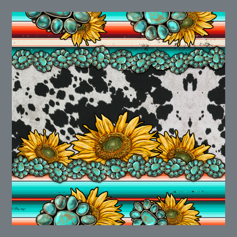 Sunflower Cowhide Serape Coaster Heavyweight Sweatshirt by BarkalooDesign | Teevron