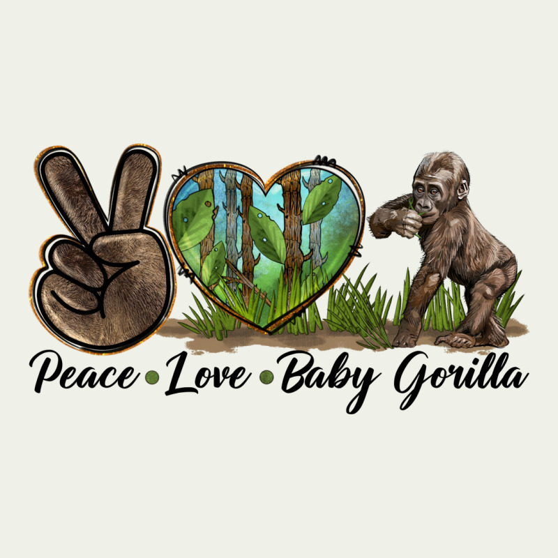 Peace Love Baby Gorilla Urban Heavy Tee by LillyAllenDesigns | Teevron