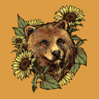Bear Head Sunflowers Urban Heavy Tee | Teevron