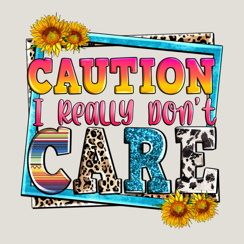 Caution I Really Don't Care Heavy Core Tee by Zillion Design Studio | Teevron