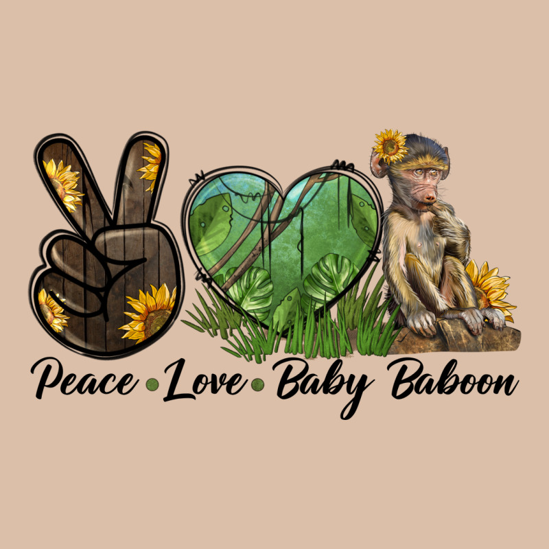Peace Love Baby Baboon Urban Heavy Tee by LillyAllenDesigns | Teevron