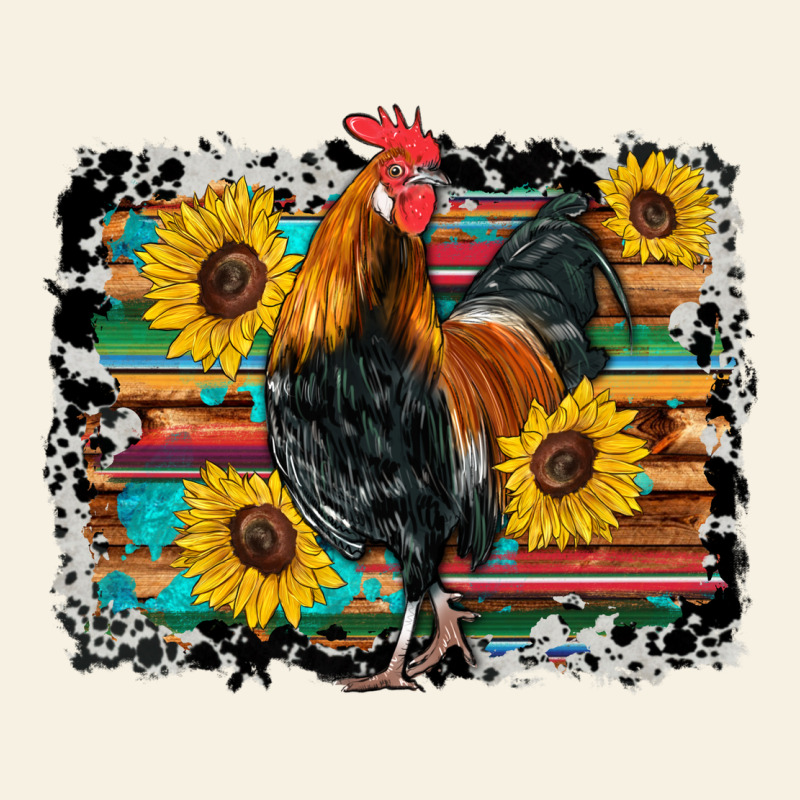 Western Rooster Coop Animals Sunflowers Cowhide Serape Wooden Vintage Tee by Artiststas | Teevron