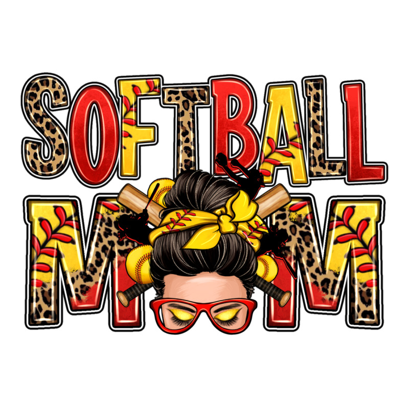 Softball Mom Messy Bun Premium Tee by Zillion Design Studio | Teevron