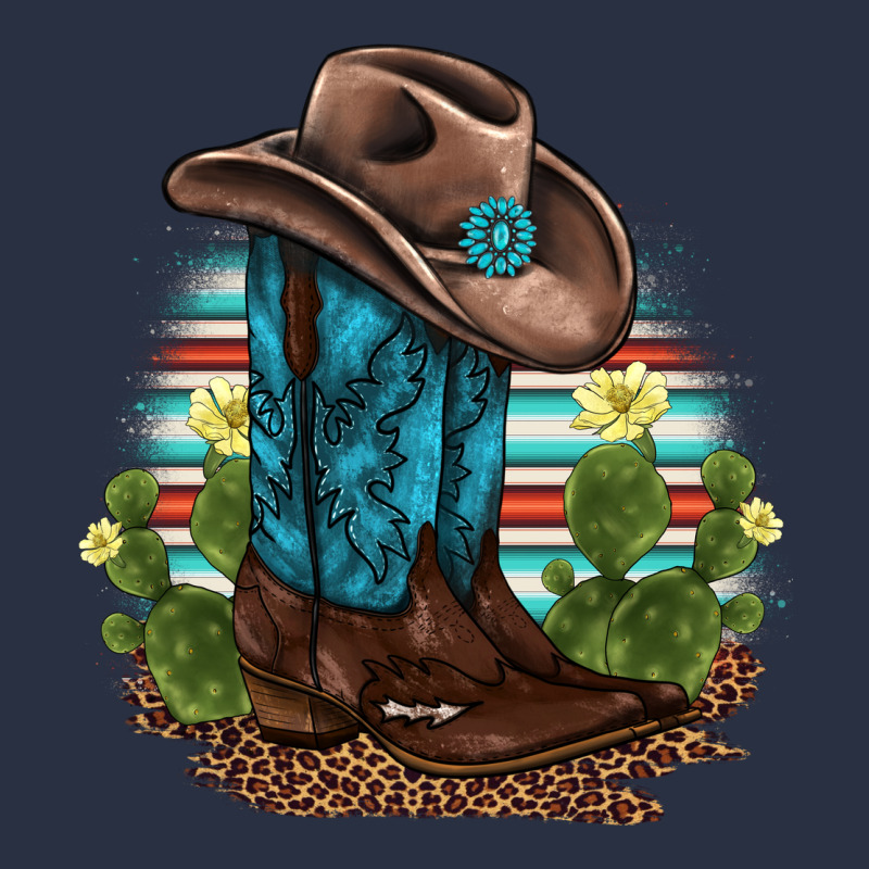 Western Boots And Hat Cactus Leopard Serape Pattern Heavyweight Sweatshirt by BarkalooDesign | Teevron