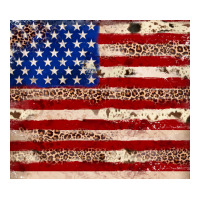 American flag leopard cowhide | Teevron