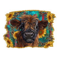 highland cow calf with western background | Teevron