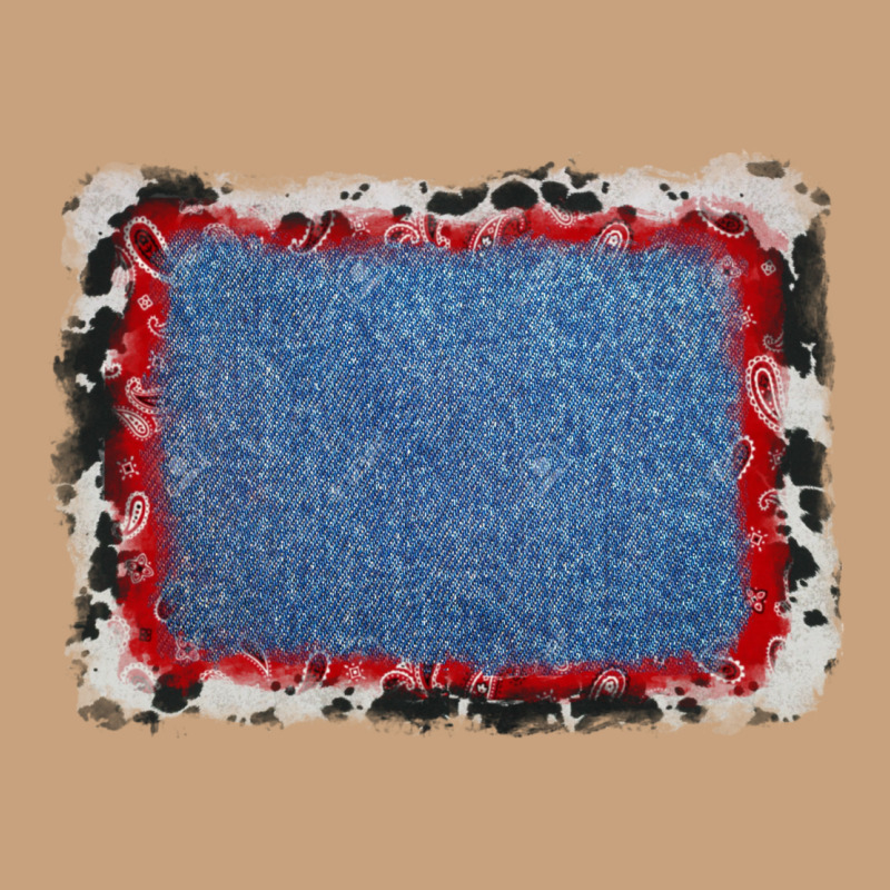Cowhide Bandana Denim Background Vintage Tee by AdoDesignShop | Teevron