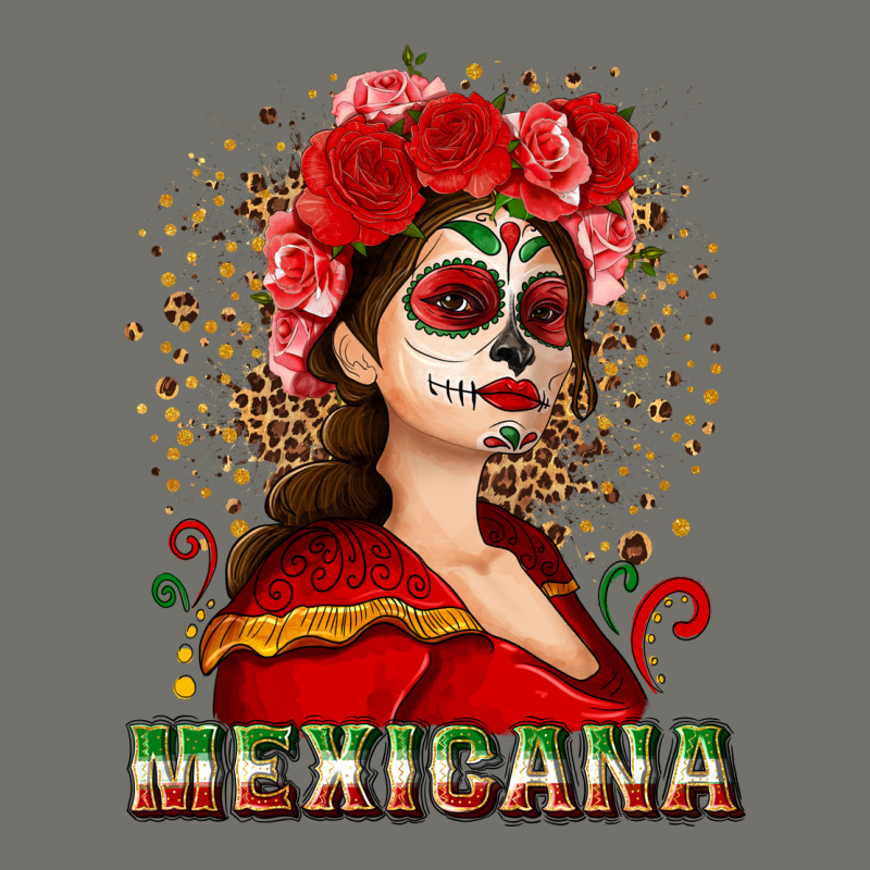 Sugar Skull Girl With Mexicana Premium Hoodie by NancyCooperArtShop | Teevron