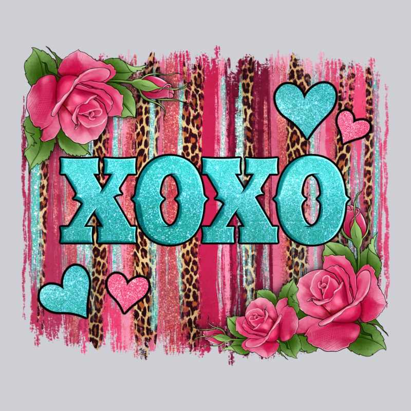 Xoxo Valentines Day Leopard Glitter Brushstroke Heavyweight Sweatshirt by Jasminsmagicworld | Teevron