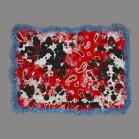 Bandana Cowhide Denim Background Vintage Tee | Teevron