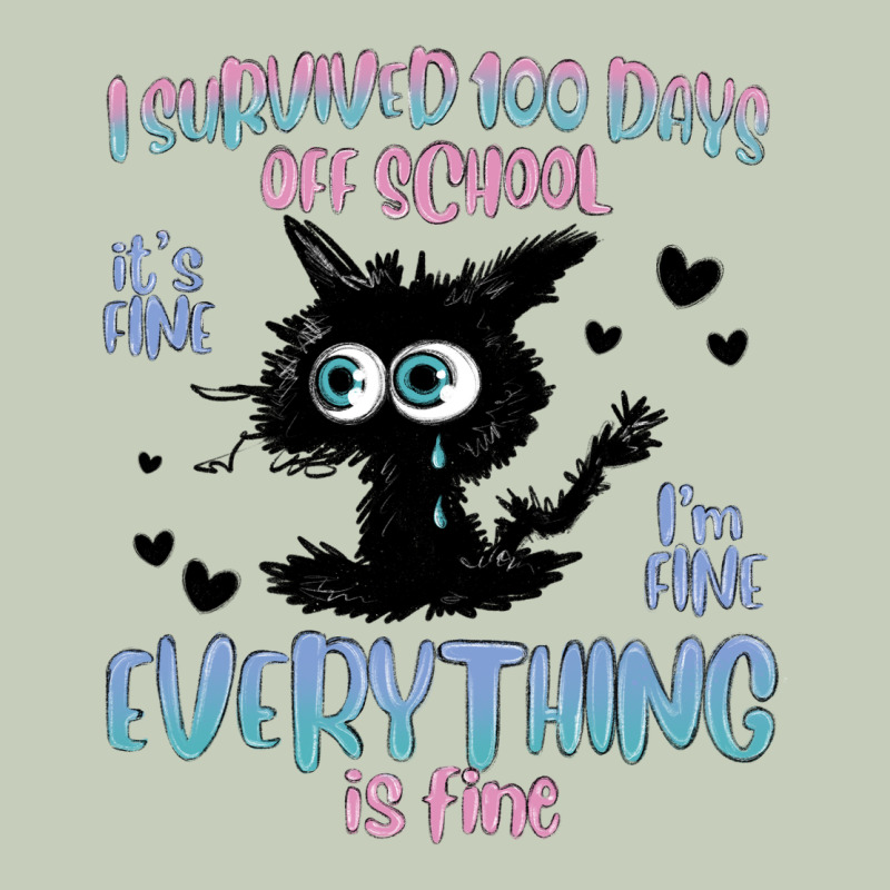 I Survived 100 Days Of School Cat Long Sleeve Tee by MaliasSmallBusiness | Teevron