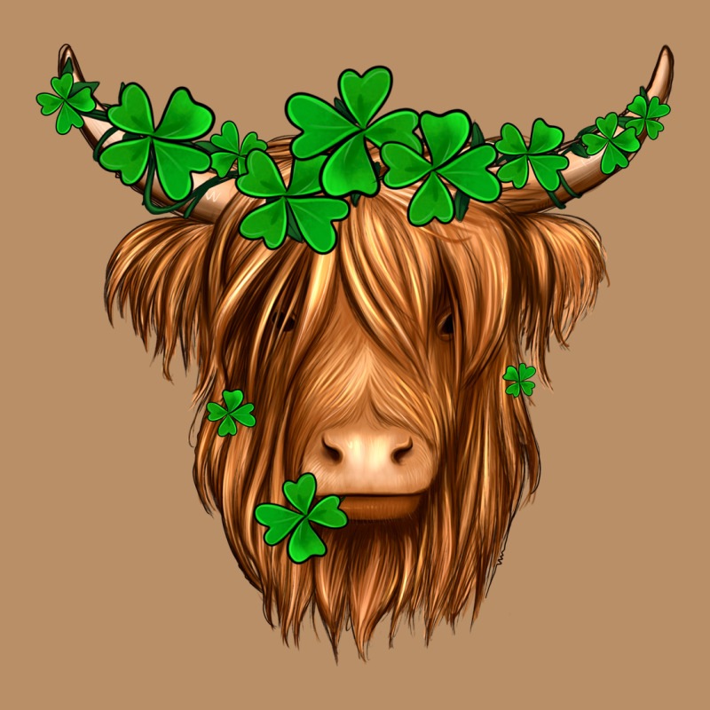St. Patrick’s Day Long Hair Shaggy Cow Vintage Hoodie by Jasminsmagicworld | Teevron