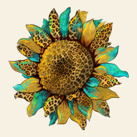 Sunflower With Leopard And Turquoise Vintage Tee | Teevron