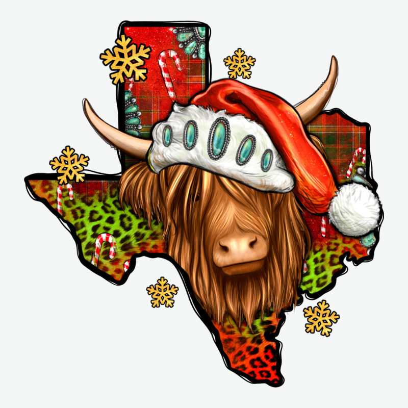 Shaggy Cow Texas Christmas Urban Heavy Tee by Jasminsmagicworld | Teevron