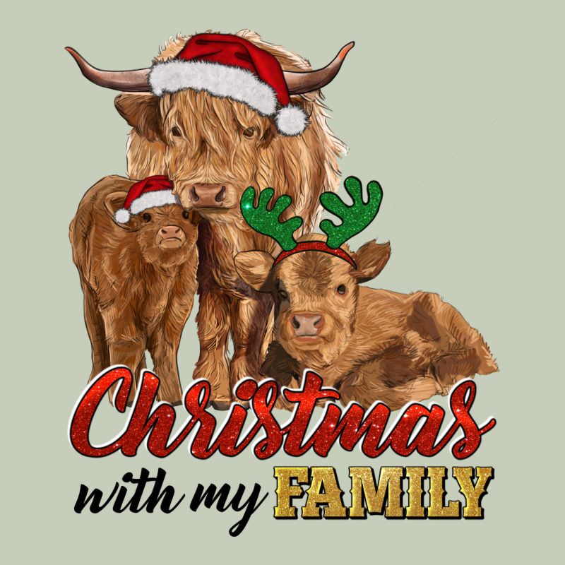 Christmas With My Family Highland Cow Cattle And Calves Ladies Tee by RanaPortraitStore | Teevron