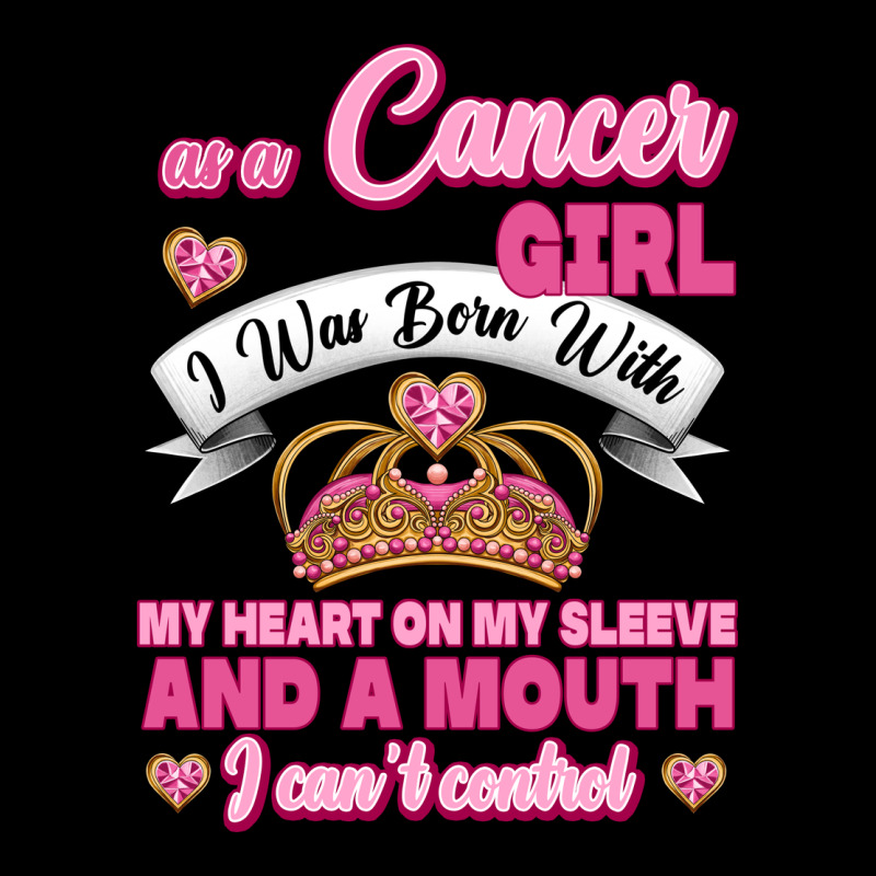 As A Cancer Girl I Was Born With My Heart On My Sleeve And A Mouth Heavyweight Sweatshirt by Jasminsmagicworld | Teevron