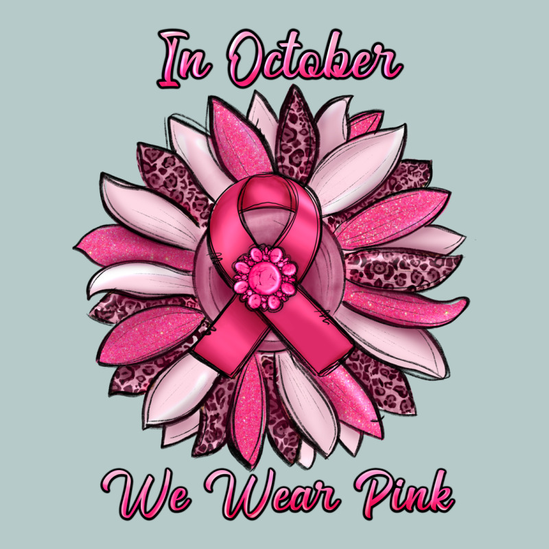 In October We Wear Pink Sunflower Heavy Core Tee by RanaPortraitStore | Teevron