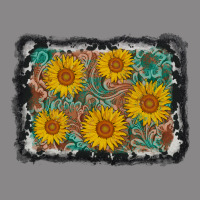 Leather Sunflower Background Vintage Tee | Teevron