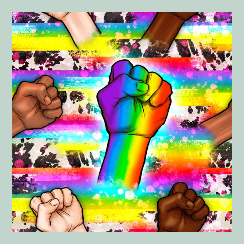 Pride Lgbtq Hands With Cowhide Seamless Pattern Zipper Hoodie by BundleAndBundleShop | Teevron