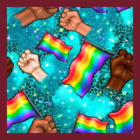 Pride Lgbtq Hands With Flag Seamless Pattern Zipper Hoodie | Teevron