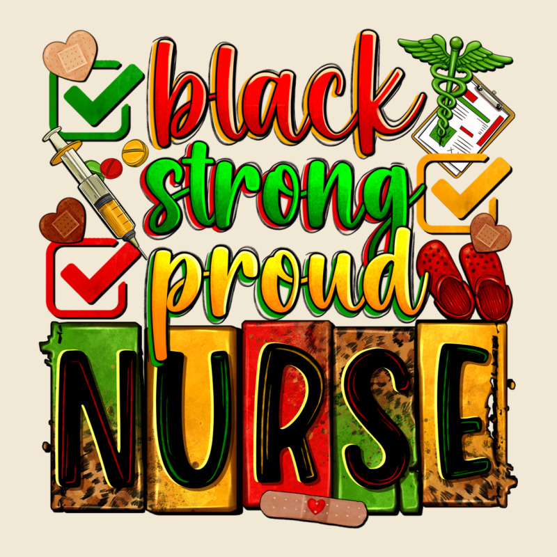 Black Strong Proud Nurse Ladies Tee by Zillion Design Studio | Teevron