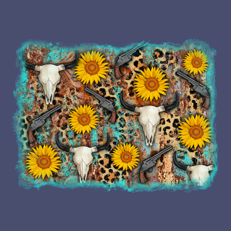 Cow Skull Sunflower Background Vintage Tee by AdoDesignShop | Teevron
