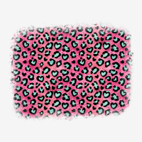 Pink Glitter Leopard With Heart Background Urban Hoodie | Teevron