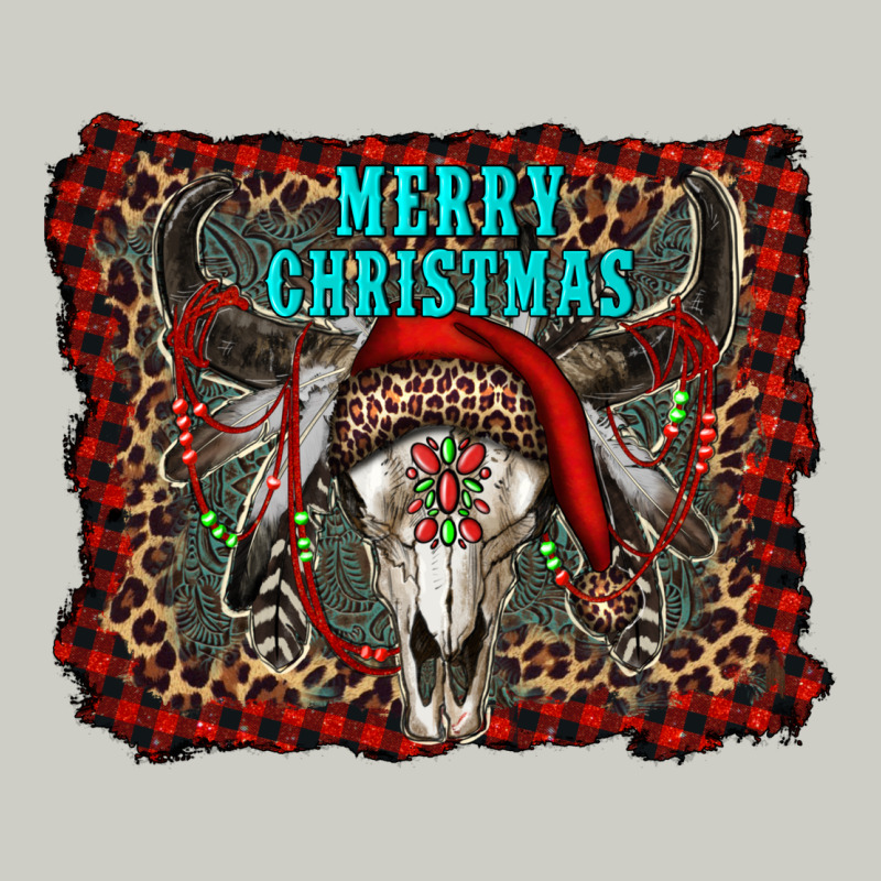 Merry Christmas Bull Skull Heavyweight Hoodie by RanaPortraitStore | Teevron