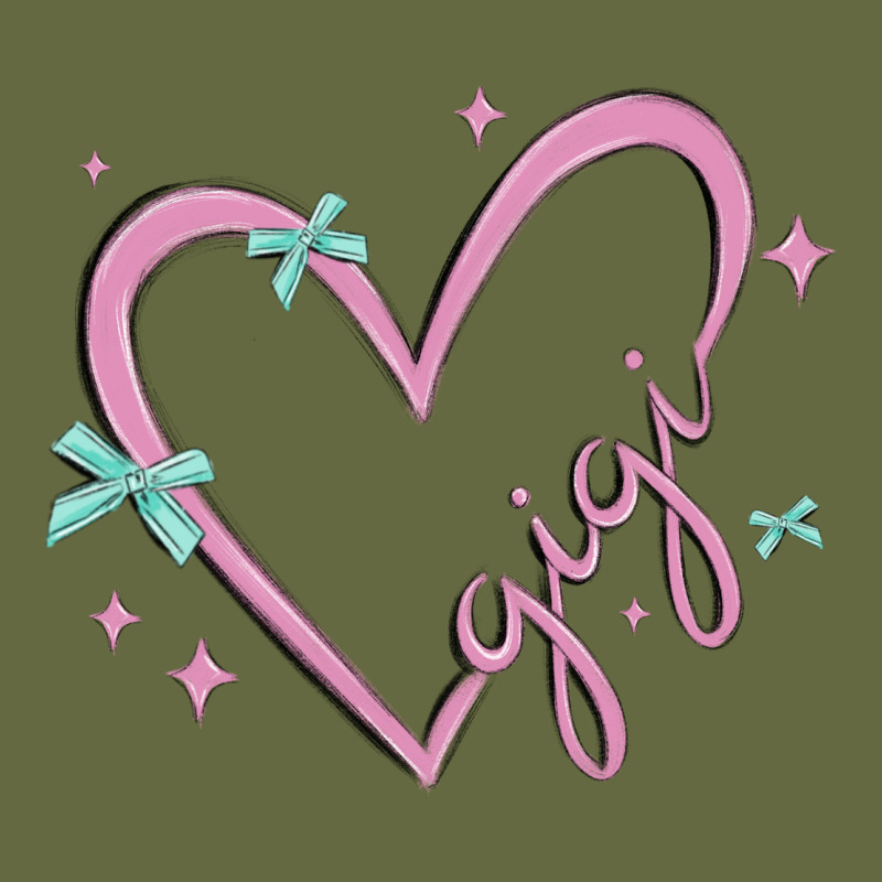 Gigi With Heart And Ribbons Long Sleeve Tee by MaliasSmallBusiness | Teevron