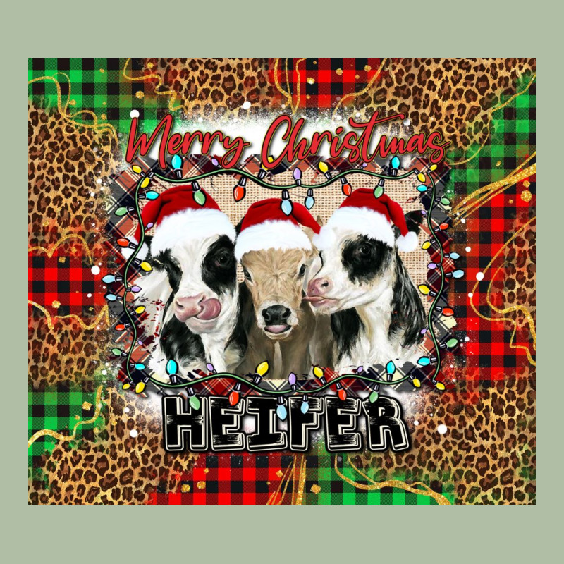 Merry Christmas Heifer Urban Heavy Tee by Jasminsmagicworld | Teevron