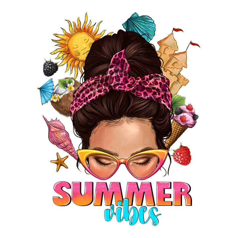 Summer Vibes Messy Bun Tbw Ladies Tee by texasbilliewilder | Teevron